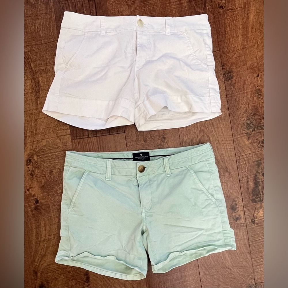 American eagle AE outfitters Womens juniors teen midi shorts 2 pairs Sz 6